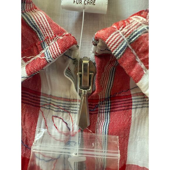 Drapers & Damons Lightweight Fireworks Lined Jacket 4th July gingham 2X Women's - Picture 8 of 11